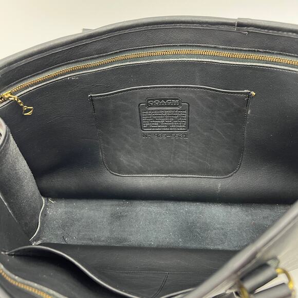 Vintage Coach Marketing Tote 9665 Black Leather Bag Women's Made in NYC - Picture 5 of 11